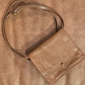 Lucky Brand Tan Leather Crossbody Bag